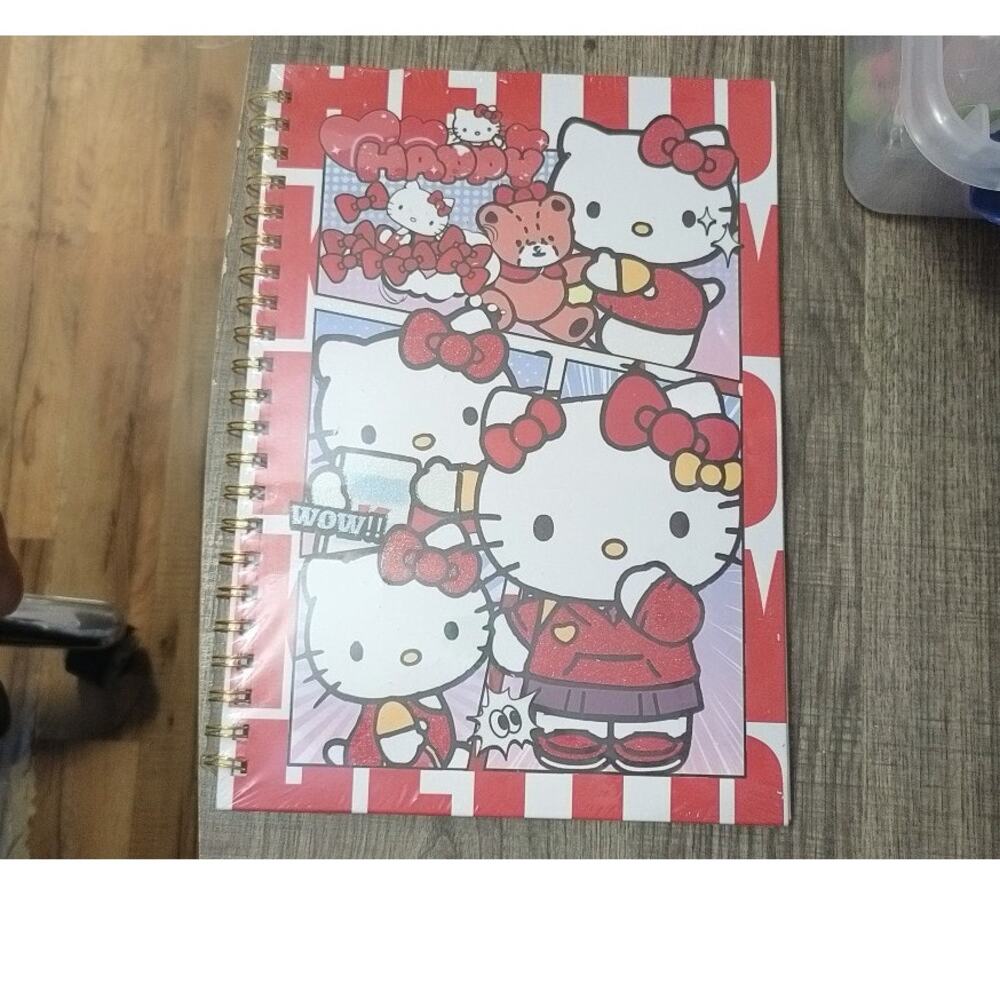 #7153 - 8.5x11" Hello Kitty Lined Spiral Bound Notebook
